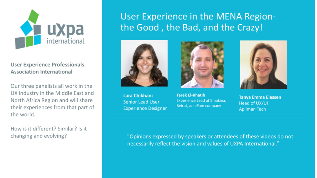 User Experience in the MENA Region- the Good, the Bad, and the Crazy!