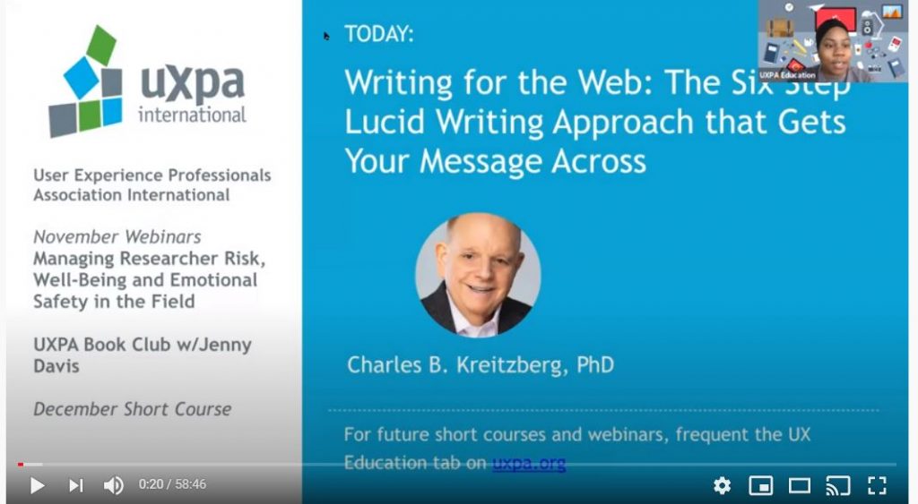 Writing for the Web: The Six Step LUCID Writing Approach that Gets Your Message Across