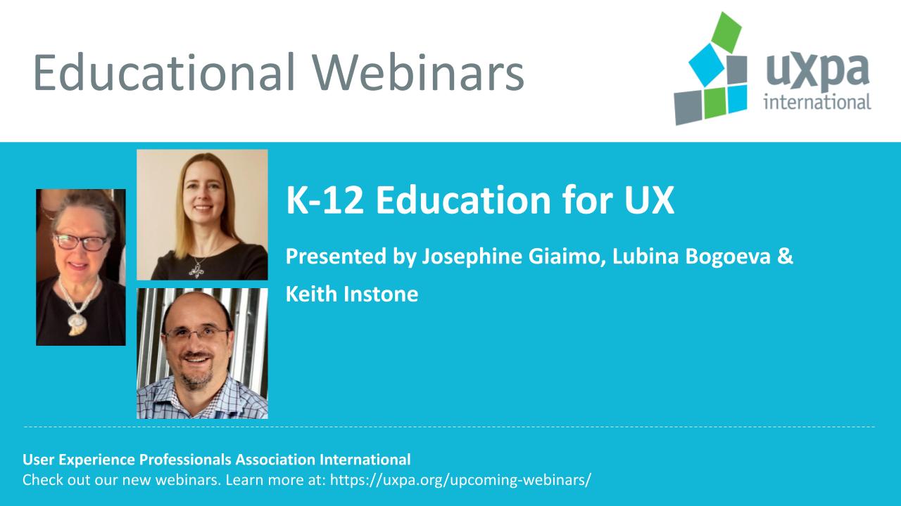 K-12 Education for UX