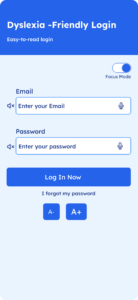 Designing for Dyslexia Login - On